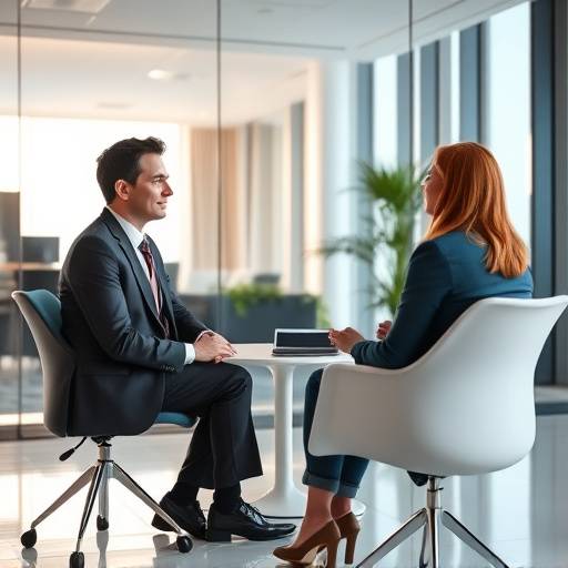 Executive interview from a corporate leadership video for Innovate Solutions